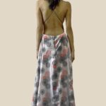 Backless Plunge Neckline Maxi Dress