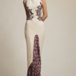 Backless Sari Gown with Side Cut-Outs