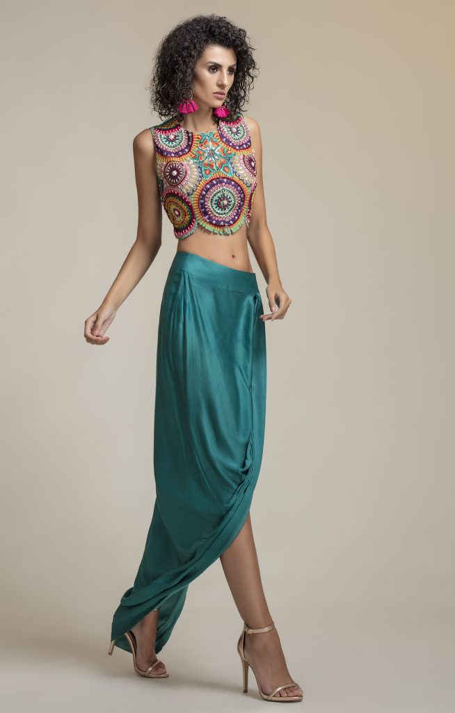 Buy Mandala Crop Top Online In India - Canada - USA at folklore | Folklore Collections - _DX_6226 final, designer fashion dress designer occasion wear designer wear clothes indian designer wear online special occasion wear