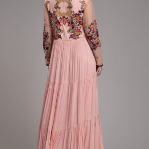 Buy Embroidered Tiered Cotton Maxi Dress in Canada At Folklore