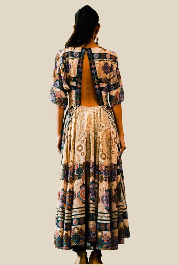 Buy Mandala Printed Midi Maxi Dress in India - Canada - USA At Folklorecollections