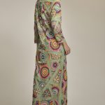 Pista Embroidered Long Jacket With Dhoti set