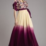Print Ombre Silk Crepe Maxi Dress