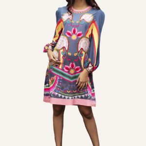 Buy Bubble Sleeve Mini Dress in Toronto - New Delhi At Folklore