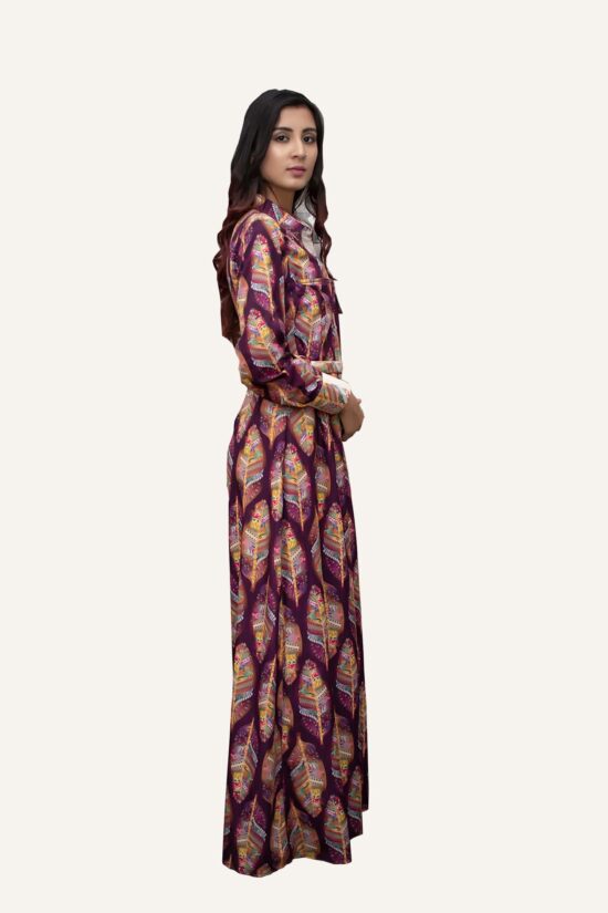 Buy Printed Shirt Maxi Dress online In Canada - India At Folklore