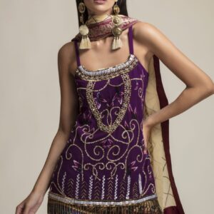 Buy Purple Embroidered Kurti Online in Toronto - Delhi - New Jersey At Folklore | Designer Embroidered kurta set