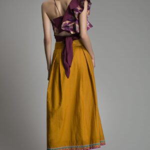 Warli Cotton Wrap Midi Skirt
