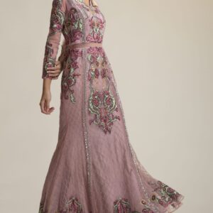 Best Bridal Lavender Embroidered Mermaid Gown in Toronto - Delhi - New jersey at Folklore Collections | Buy Embroidered Mermaid Gown In India