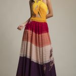 Rainbow Embroidered Layered Gown
