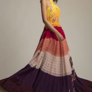 Multi-Colored Layered Gown