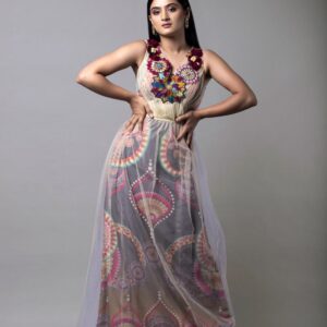 Buy Mandala Print Sequin Ombre Gown In Toronto - Delhi - New Jersey at Folklore Collections