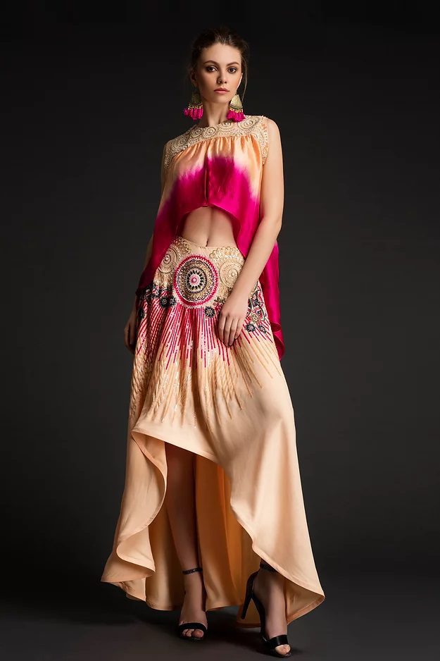 Party Wear Embroidered Dress In Delhi - Toronto - Dubai - Folklore