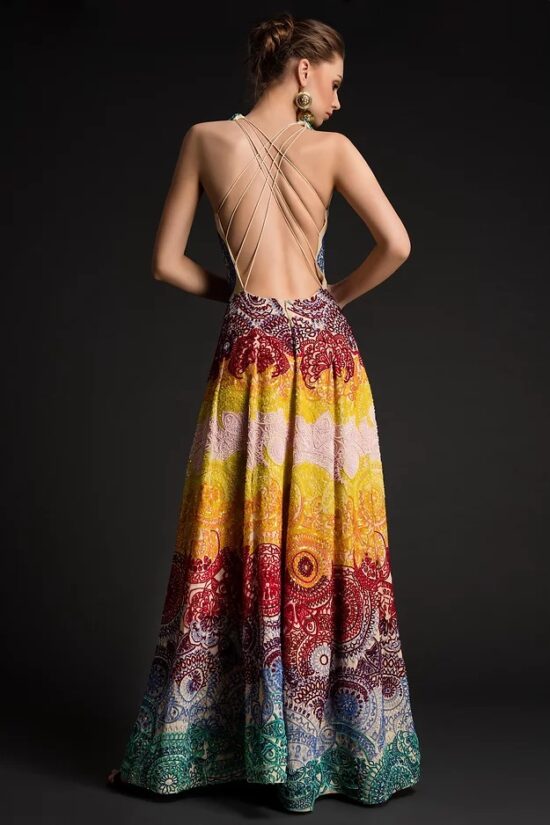 Folklore Beaded Gown - Beaded Evening Gown at Folklore