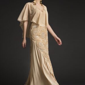 Gold Hand Embroidered Mandala Gown