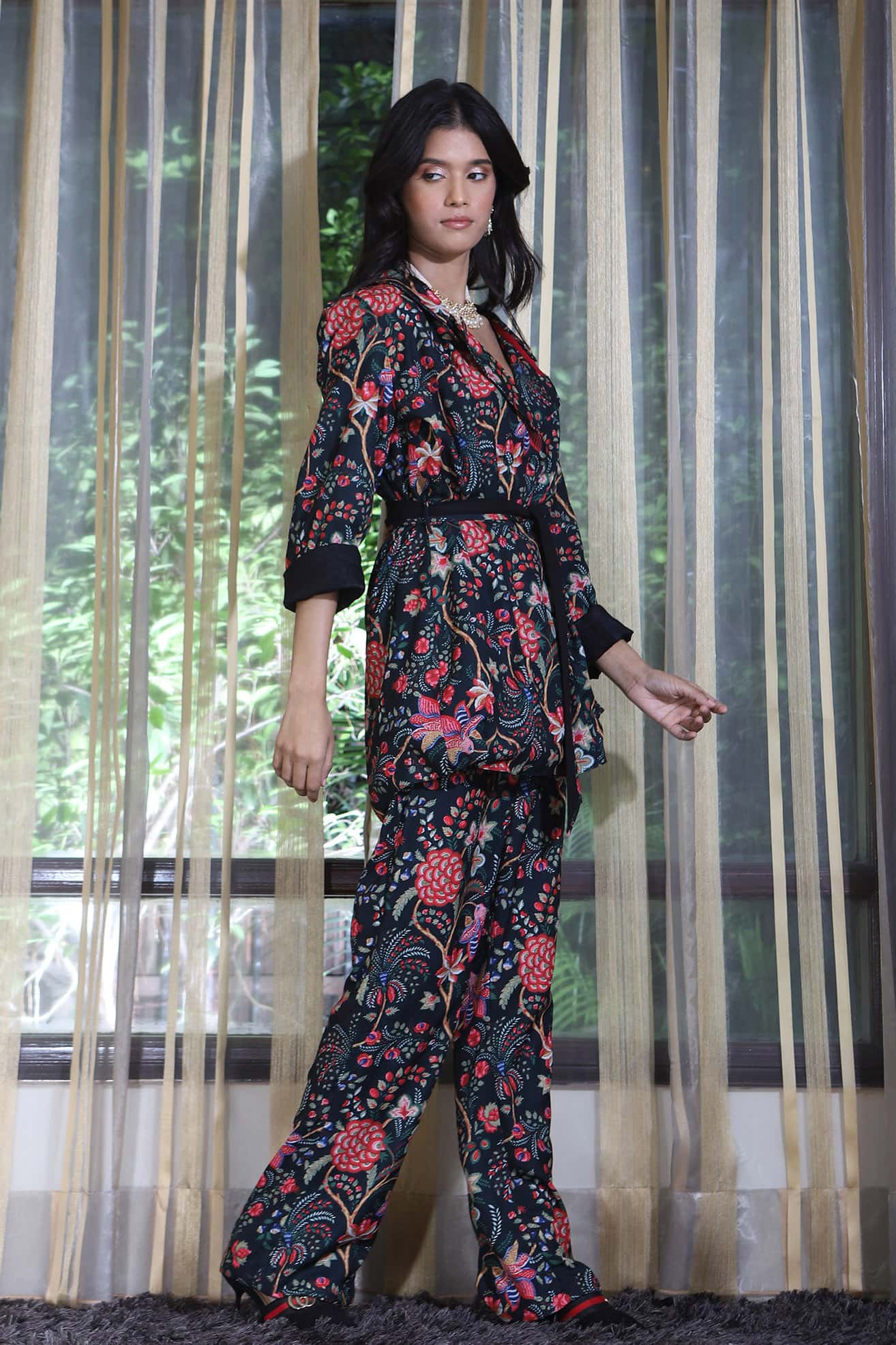 Turkish Print Jacket with Pants