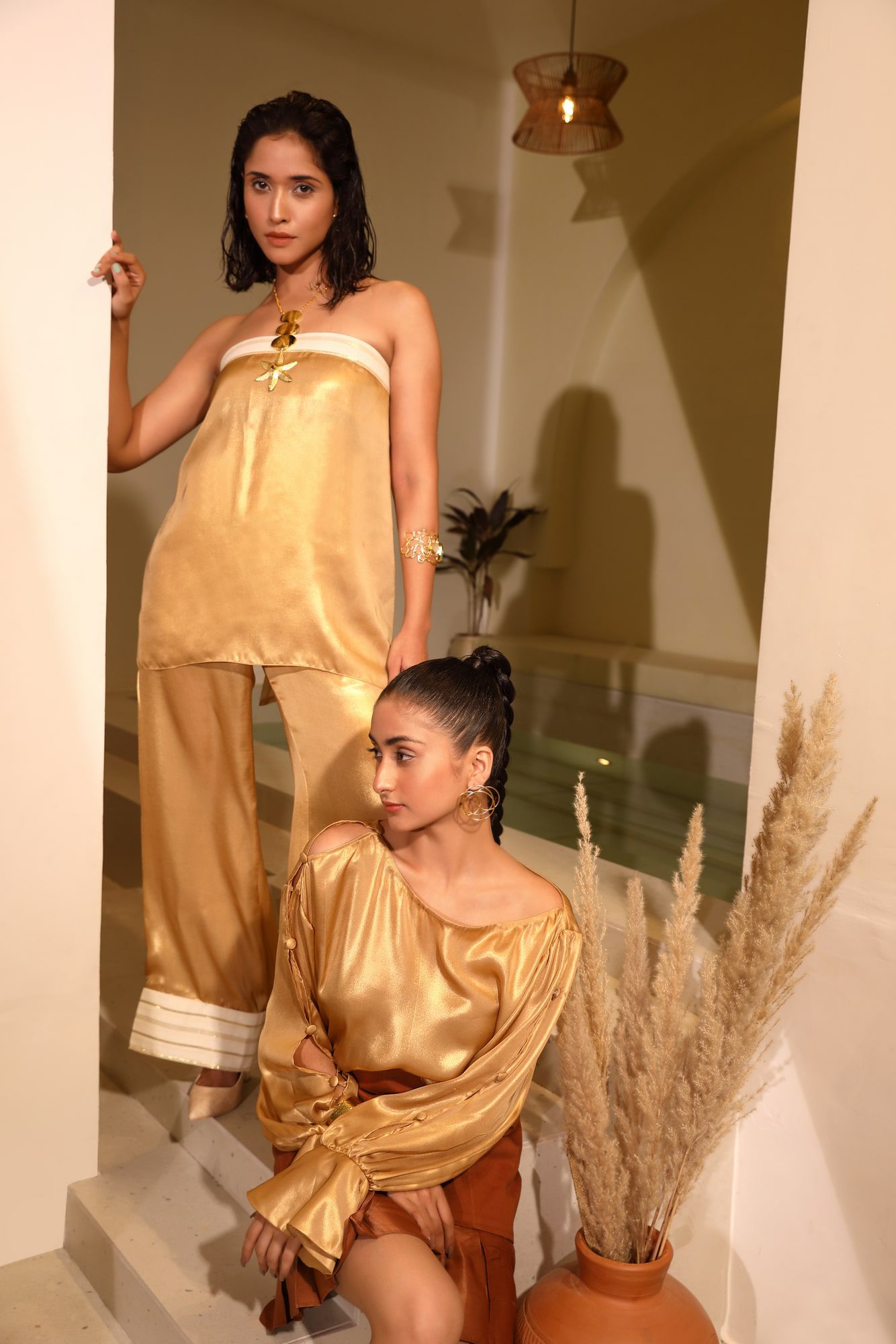 Smart Walk The Line Strapless Top & Pant