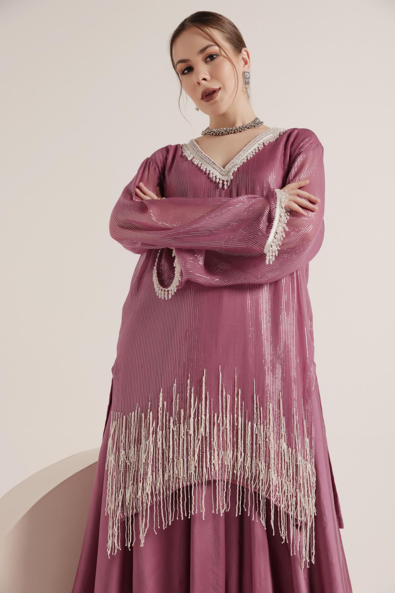 Red Turkish Co-Ord Embroidered Set