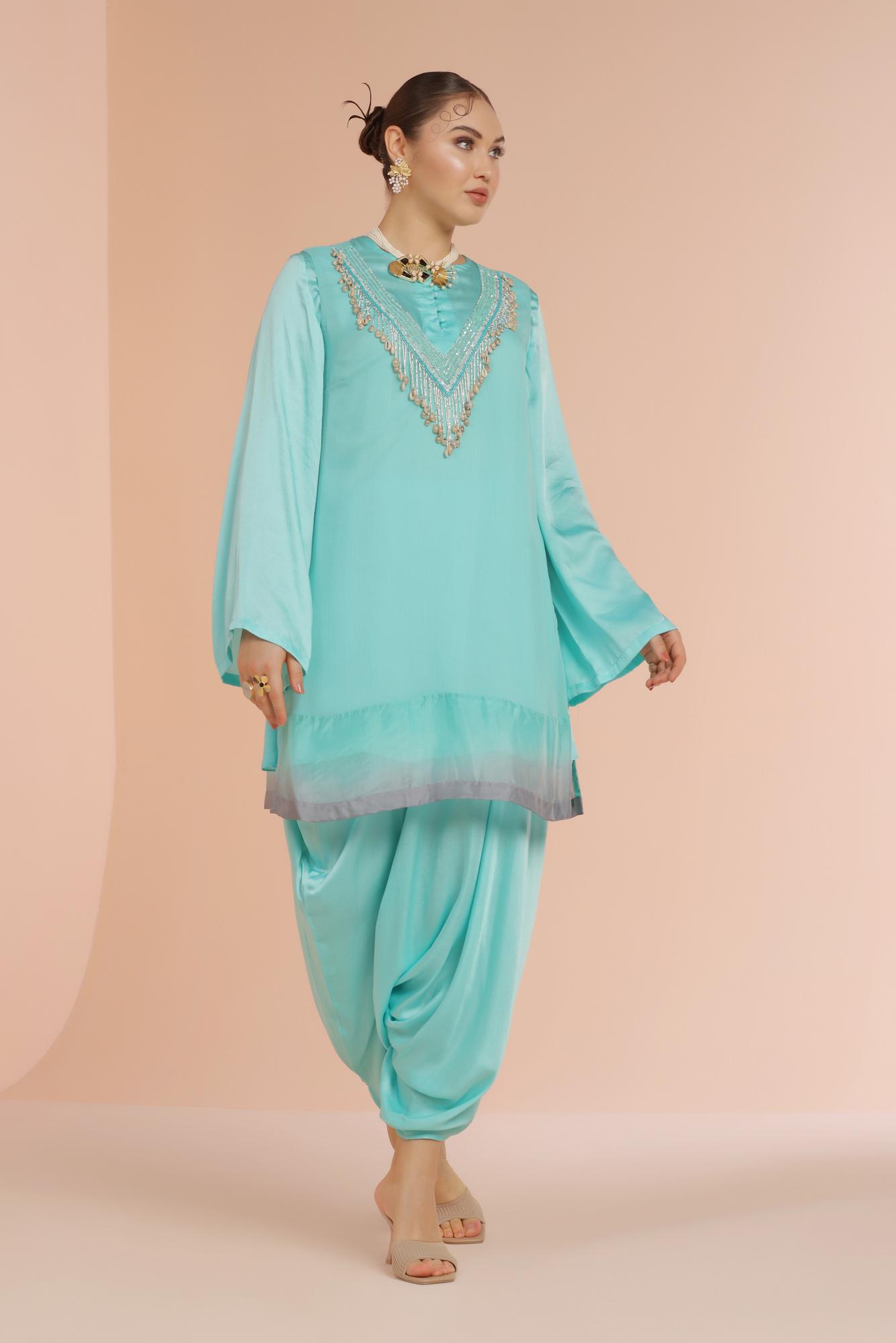 Ombre Shells Fringe Set