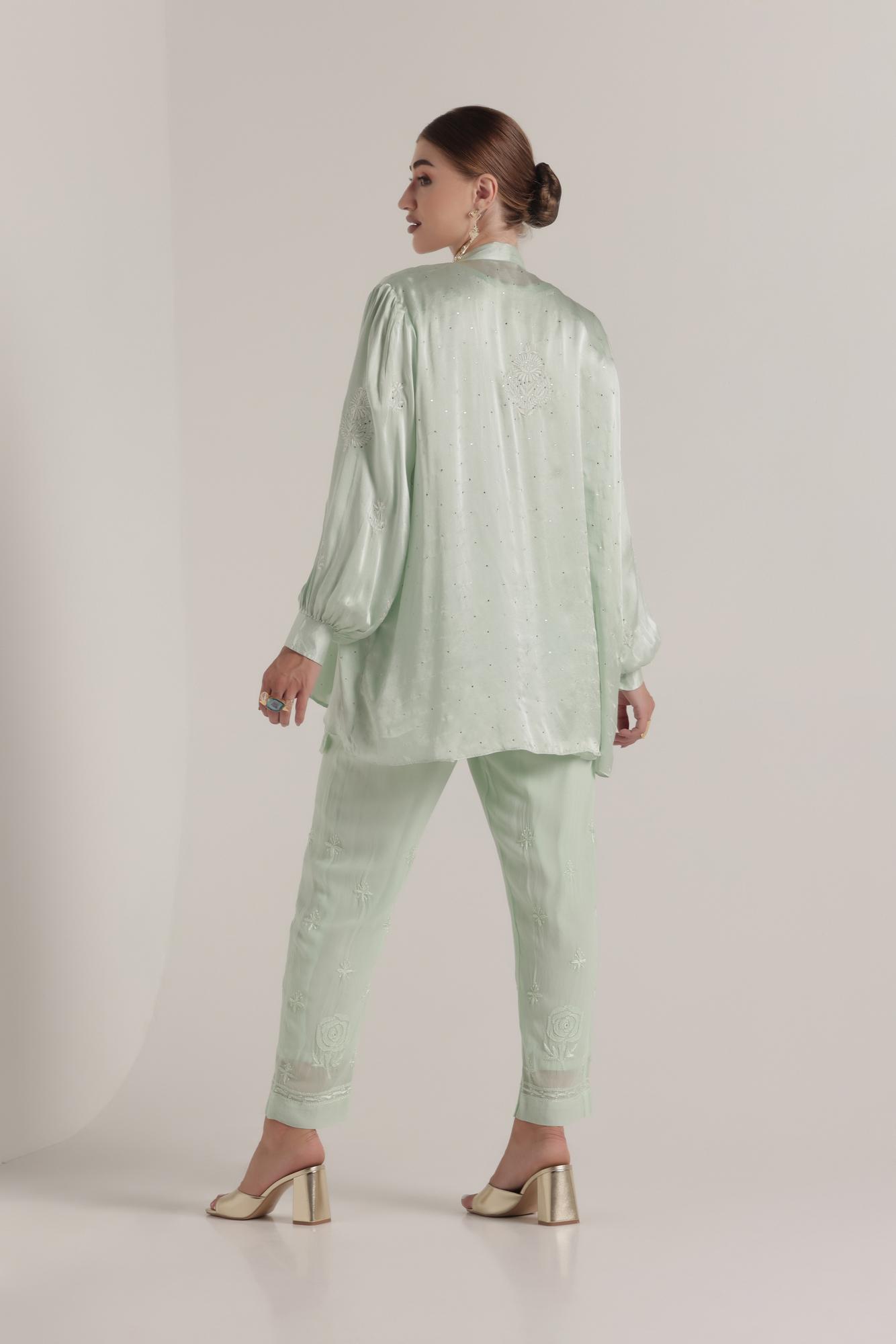 Pure Silk Chikankari Mukaish Blouse