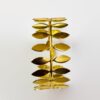 Metallic Gold Leaf Round Wreath Bracelet