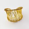 Gold-plated Brass Cubic Zirconia Bracelet