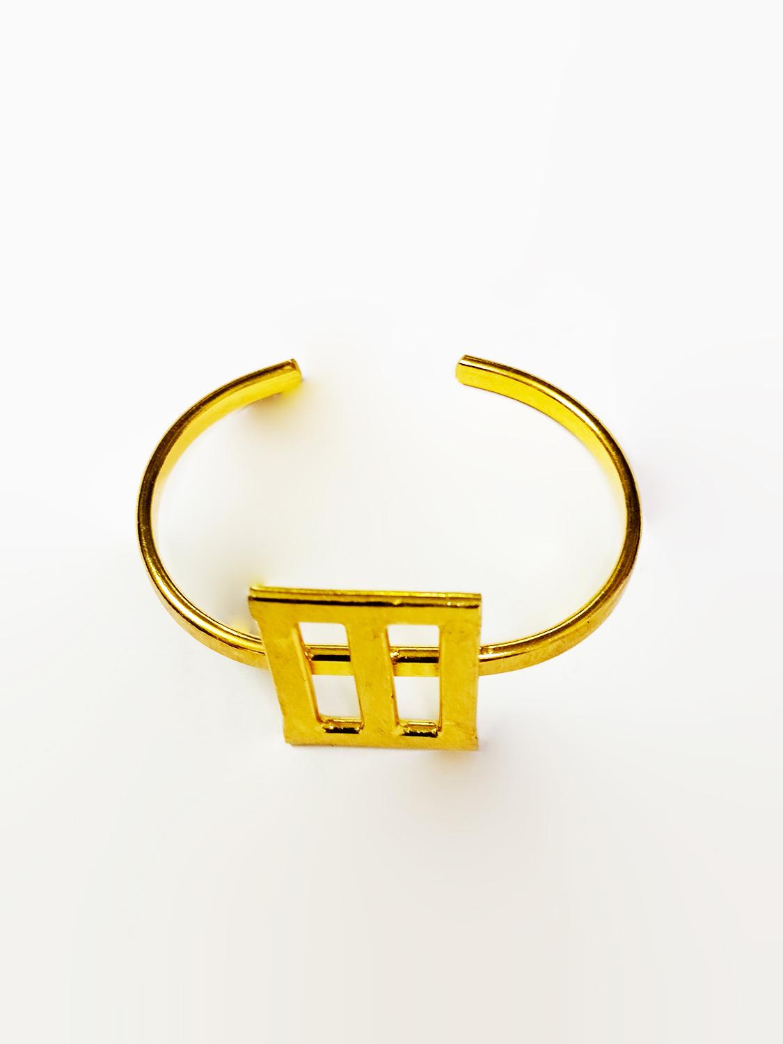 Gold Bangles Square Design Bracelet
