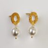 Golden Pearl Drops Earring
