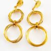Golden Double Circle Earrings