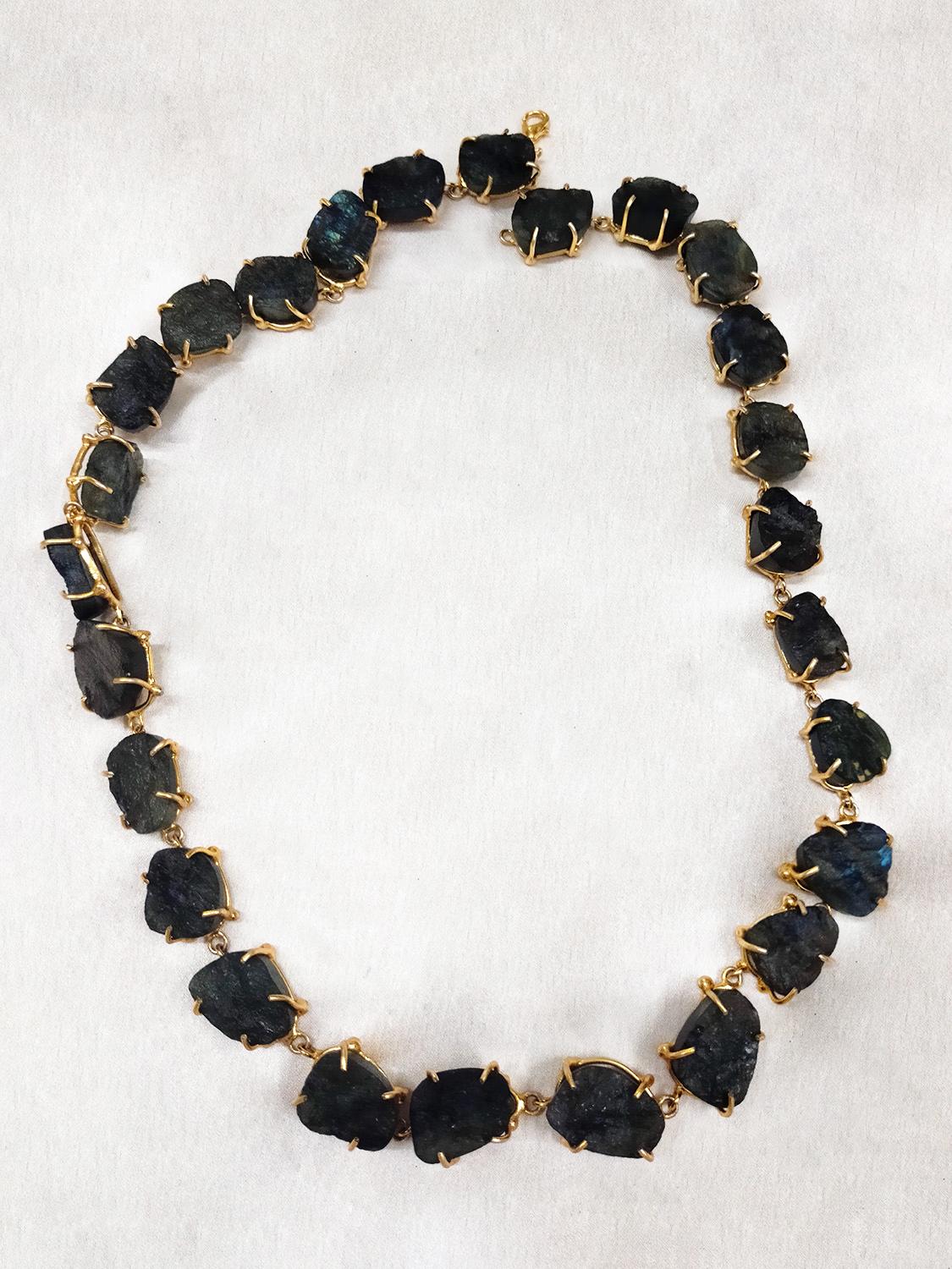 Buy Chunky Black Stone Necklace online in Delhi
