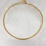 Yellow Round Cable Twist Collar Neck Wire Necklace