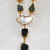 Brass Natural Semi Precious Stone Necklace