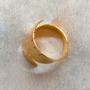 Leaf Design Golden Plated Ring
