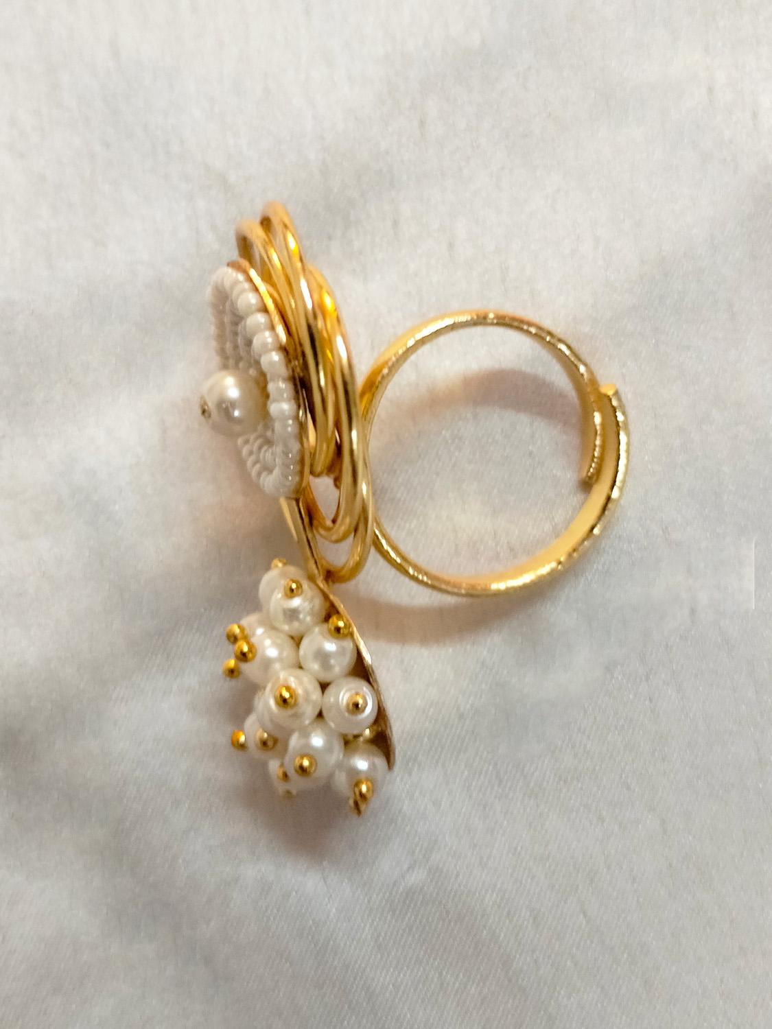 Gold-Plated Adjustable Cocktail Ring