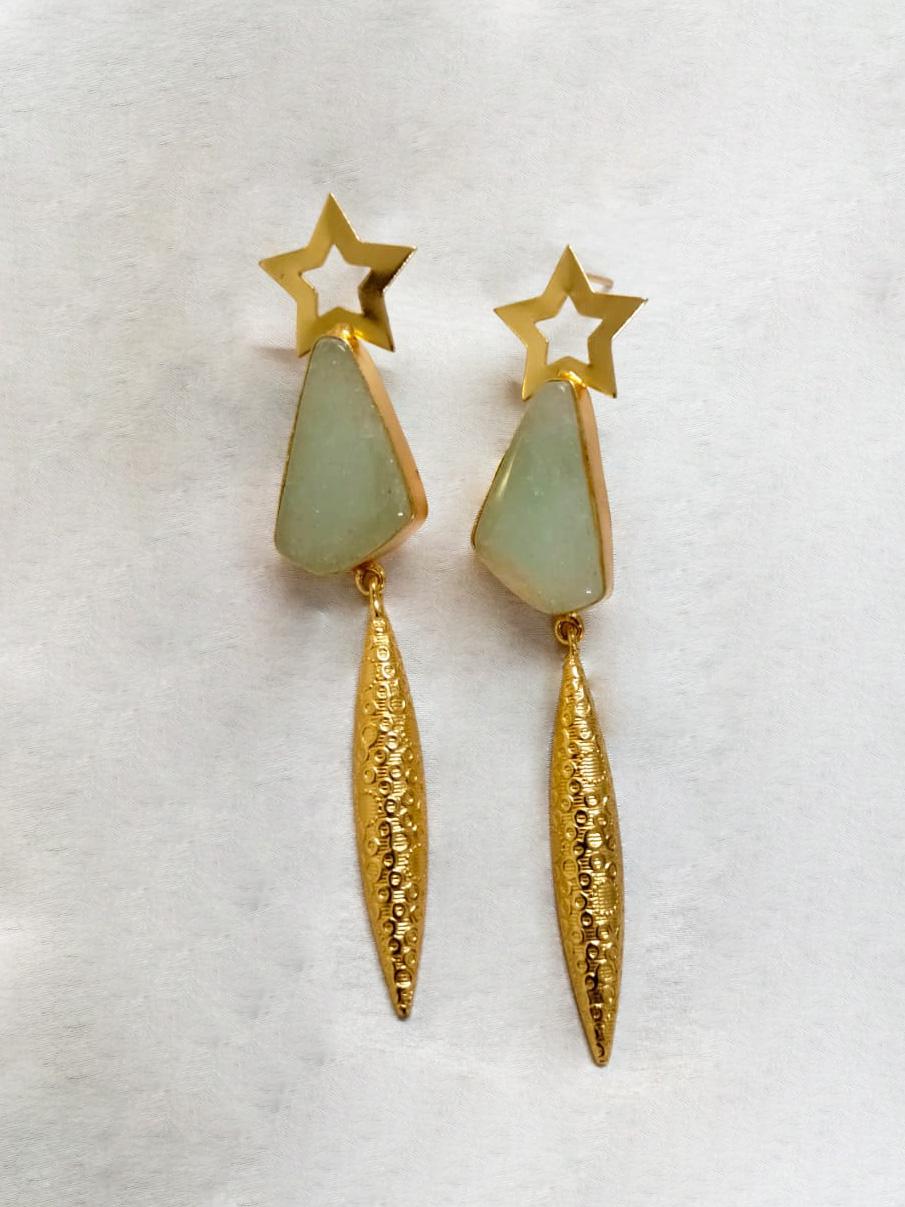 Golden Star Drop Earrings