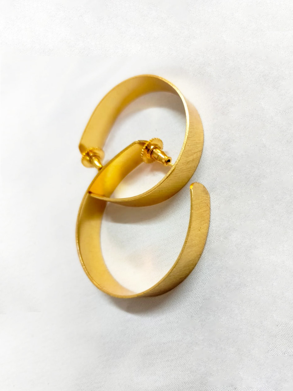 Plain Gold Loop Earrings