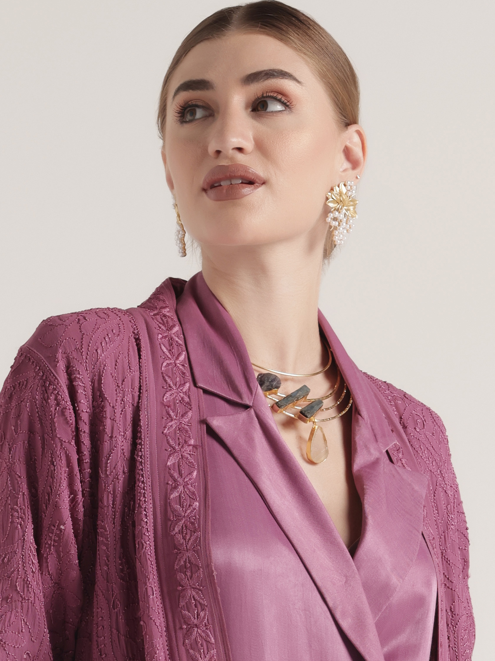 Gold Plated Semi Precious Stone Necklace