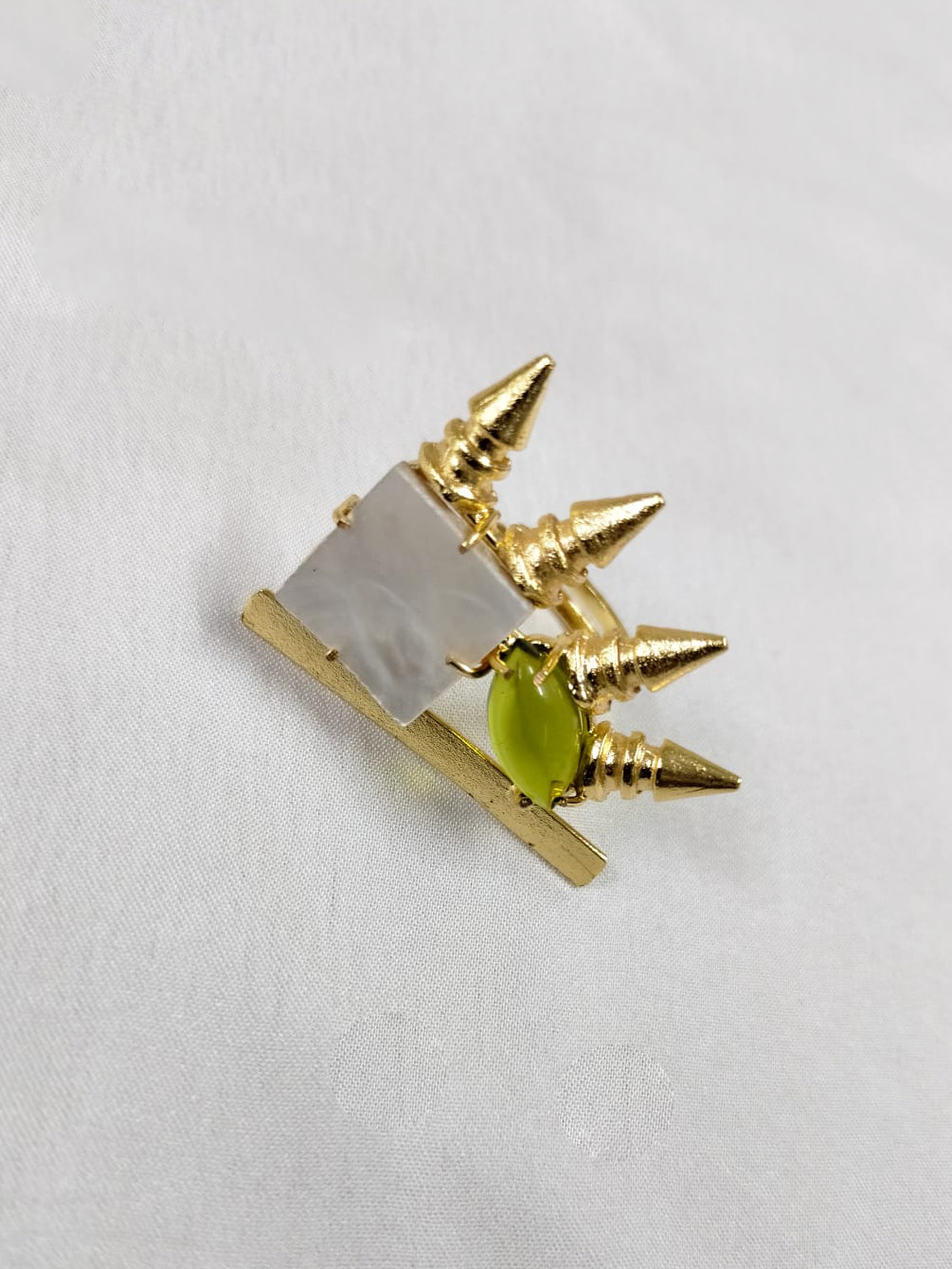 Gold Tone Temple Adjustable Ring