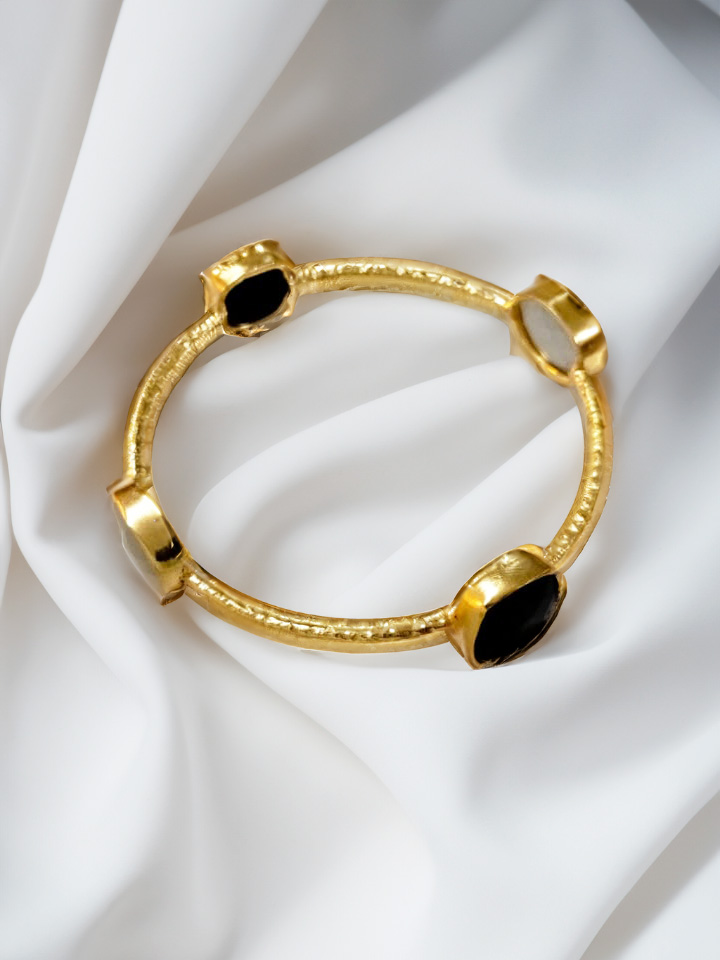 Gold Plated Four Stone Designer Bracelet