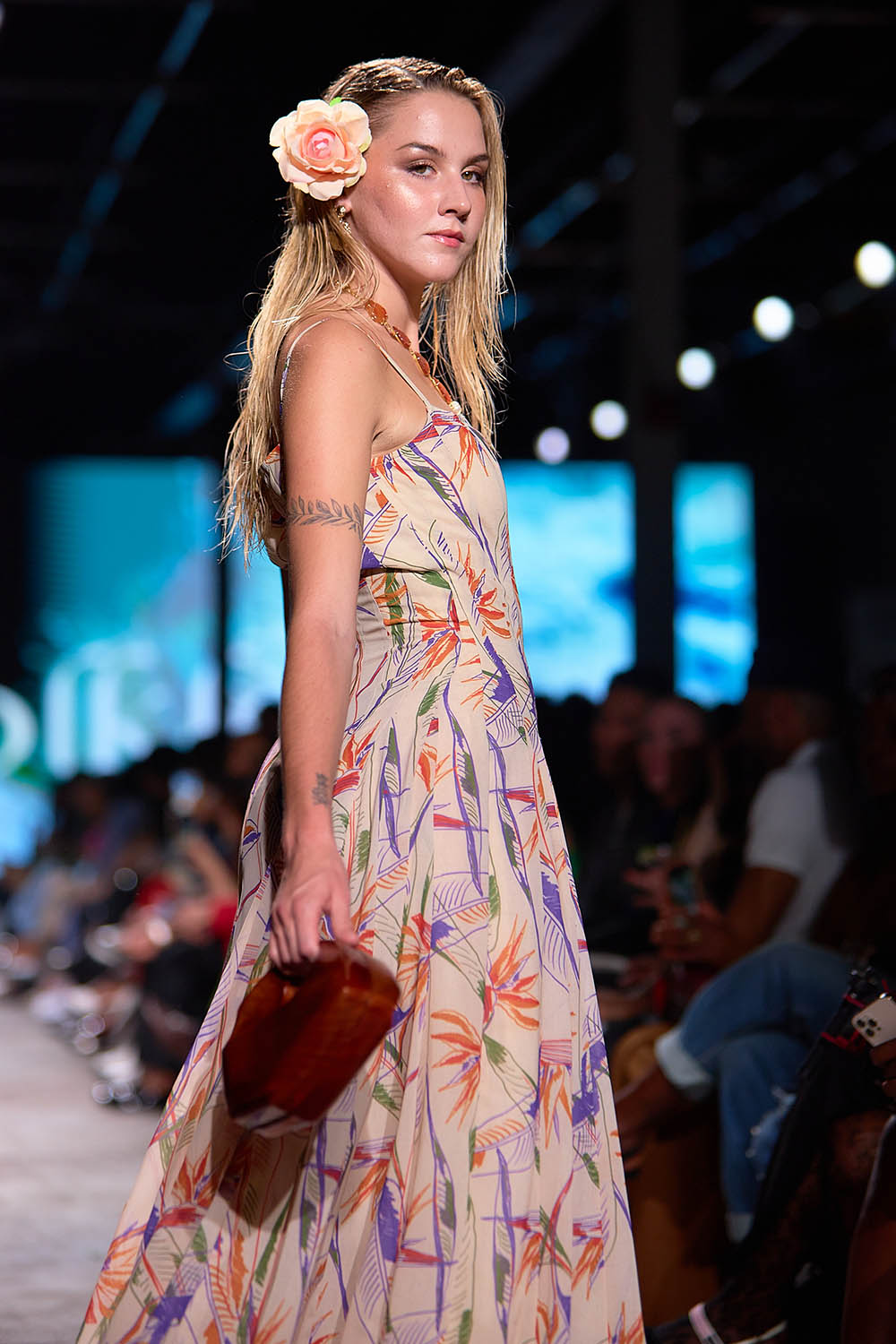 Tropical Print Gown